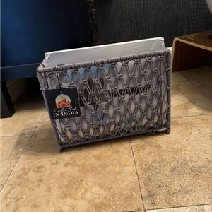 NWT Grey Magazine Modern Holder Decor